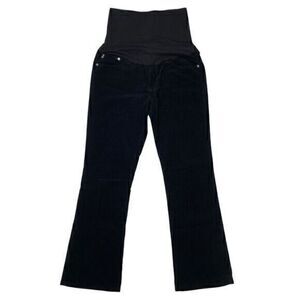 AG Adriano‎ Goldschmied Maternity Pants Womens Sz 31 Black Velvet Corduroy Flare